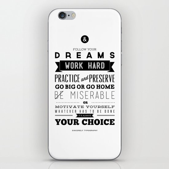 Sincerely Typography iPhone & iPod Skin
