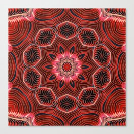 Red Matter Mandala Canvas Print