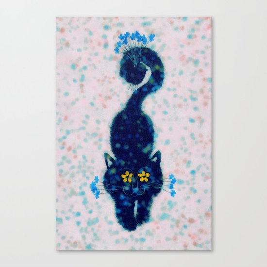 Black cat Canvas Print