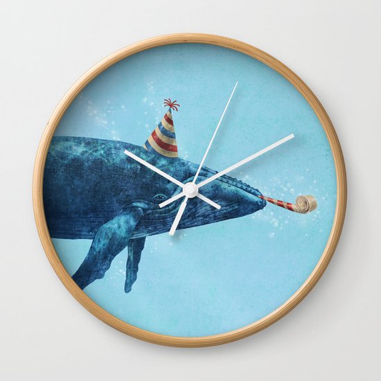 Party Whale Wall Clock