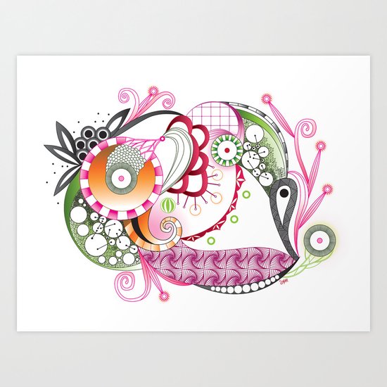 Autumn tangle Art Print
