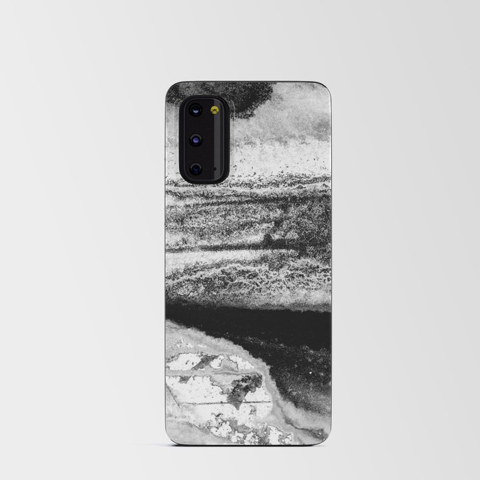 Mountain River Black And White Abstract Landscape Painting Android Card Case