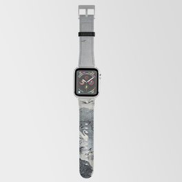 Ducks, Mallards and Swans on the lake at sunset Apple Watch Band