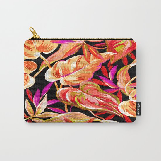 fall tropical leaves Carry-All Pouch