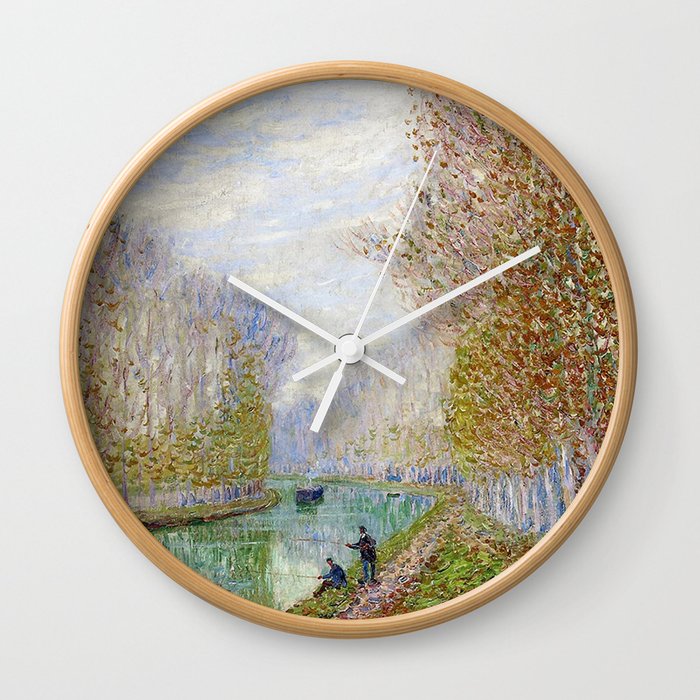 River Seine, Autumn, Paris, France by Francis Picabia Wall Clock