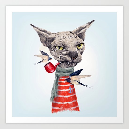Sphynx cat Art Print