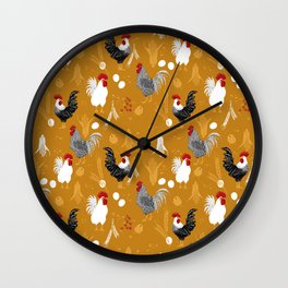 Rooster Roundup Wall Clock