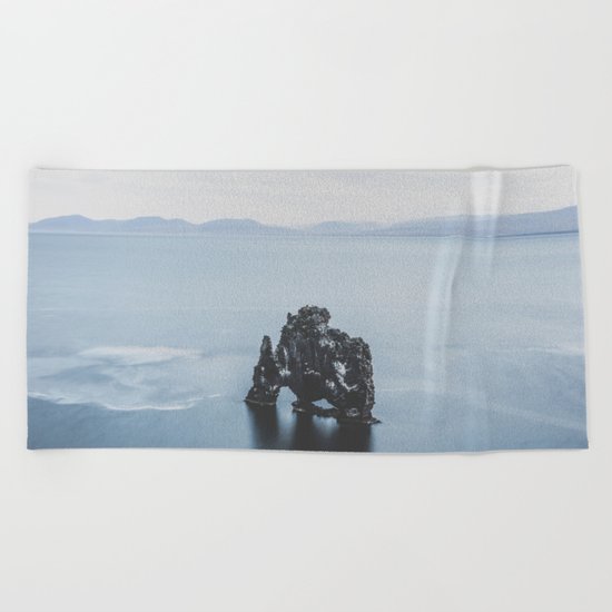 Hvitserkur, Iceland III Beach Towel