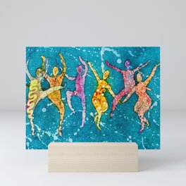 The Joy Of Dancing Turquoise Mini Art Print