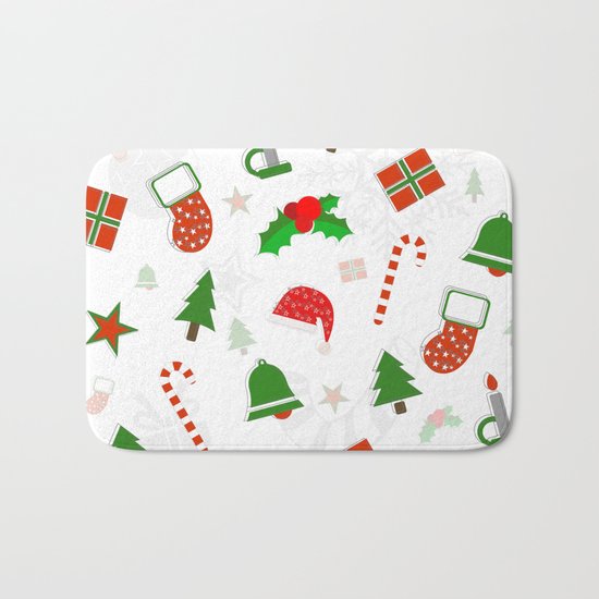 Christmas Pattern #2 Bath Mat