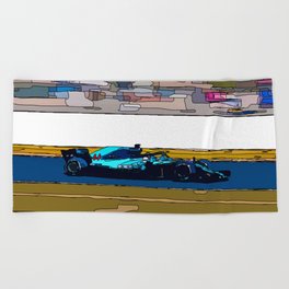 Formula 1 Racing - Car Beach Towel