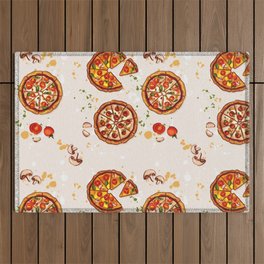 Appetizing pizza Outdoor Rug