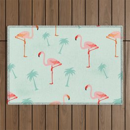 Vintage Flamingos Outdoor Rug