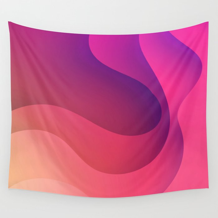 Deep Pink design Wall Tapestry