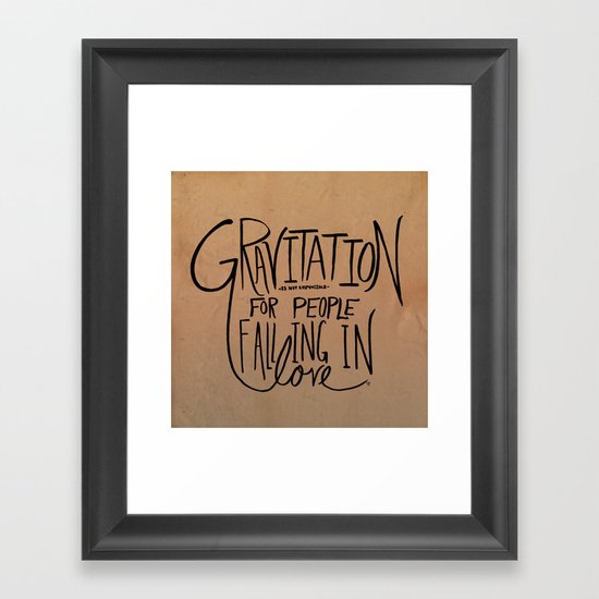 Gravitation Framed Art Print