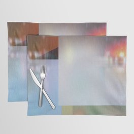 Bold Color Block Landscape By The Sea Placemat