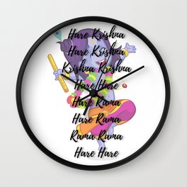 Hare Krishna Hare Rama Wall Clock | Harekrishnahare, Graphicdesign, Hindu, India, Hinduism, Harerama, Chrishna, Cutekrishna, Lord, Krishna 