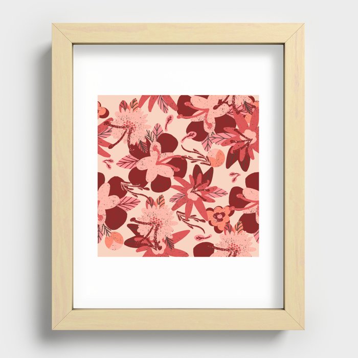 Pink Hibiscus Recessed Framed Print
