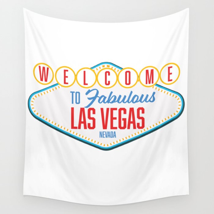 Welcome to Las Vegas Nevada logo. Wall Tapestry