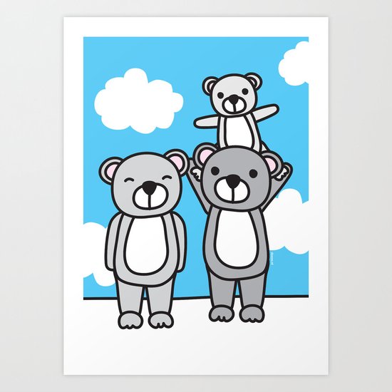 Polar Bear Family Art Print