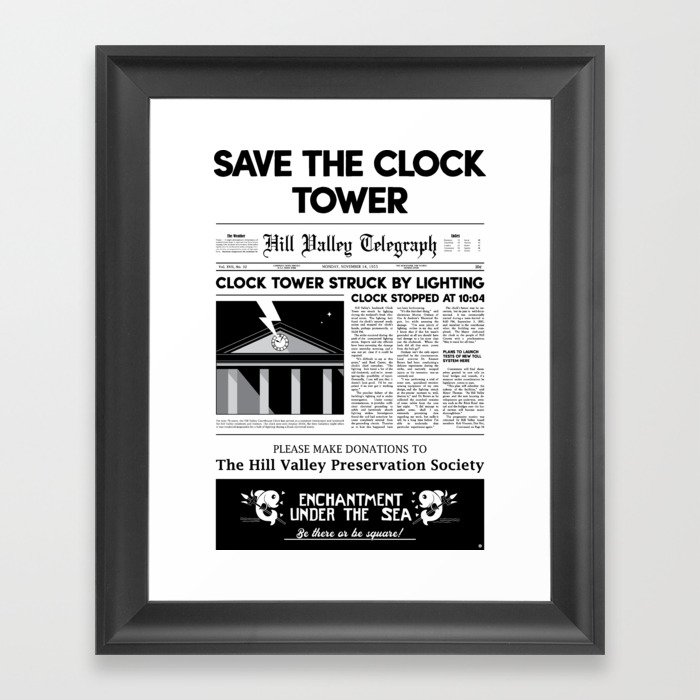 Save The Clock Tower Framed Art Print
