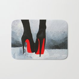 Louboutins Bath Mat | Fashion, Heels, Red, Oil, Louboutins, Painting, Gray, Sole, Sexuality, Girl 