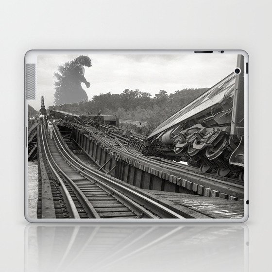 Washington D.C. Anacostia Bridge 1933 Godzilla Encounter Laptop & iPad Skin
