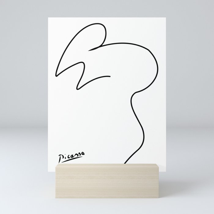 Picasso Mouse (Souris) Line Drawing - 1958 Artwork Sketch Mini Art Print