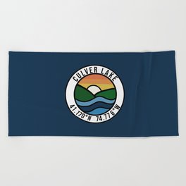 Culver Lake - Navy/Badge Beach Towel