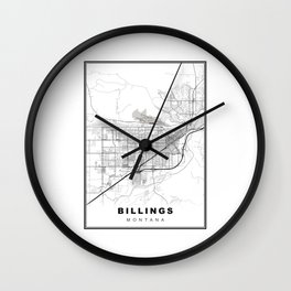Billings Map Wall Clock