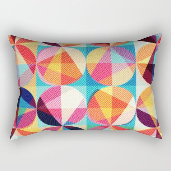 Circle pixelate Rectangular Pillow