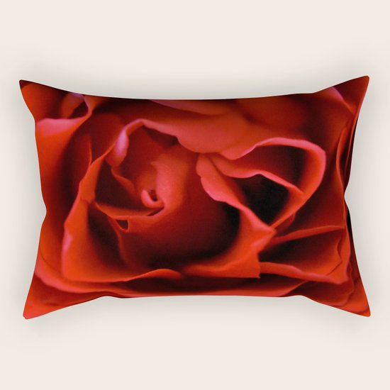 Red Rose Rectangular Pillow