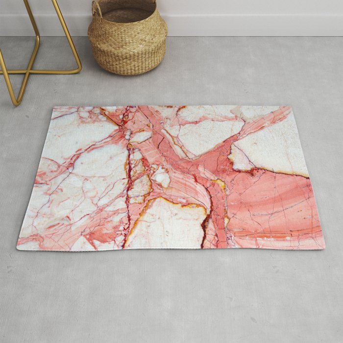 Pink Marble Rug by Santo Sagese Society6