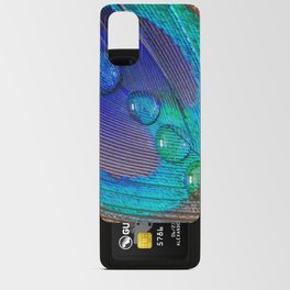 Peacock feather & water droplets Android Card Case