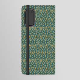 Oriental Gold Flower Pattern Android Wallet Case