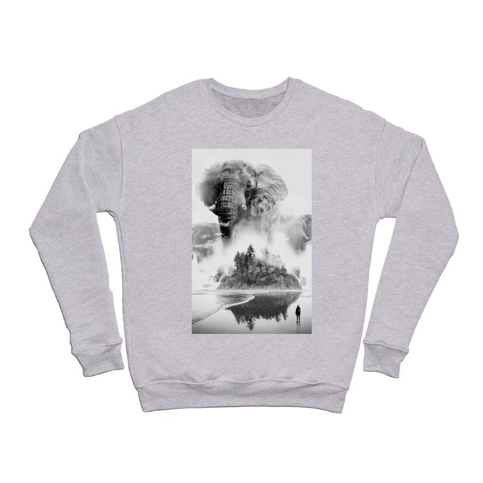 Elephants in the Mist Crewneck Sweatshirt