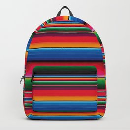 Serape Saltillo Red Backpack | Colorful, Aztec, Mexicandesign, Jorongo, Graphicdesign, Mexicanstyle, Rebozo, Boho, Serape, Stripes 
