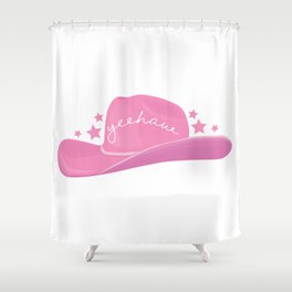 Pink Cowboy Hat Shower Curtain