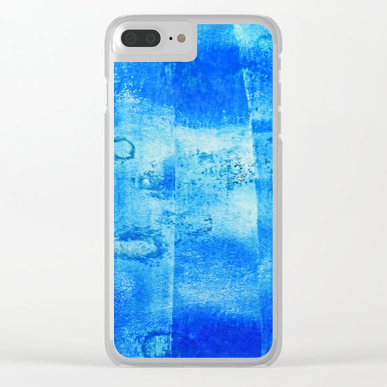 Blue Blue Blue Clear iPhone Case