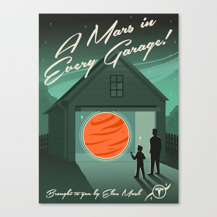 A Mars in Every Garage Canvas Print
