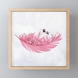 Sakura Feather • Pink Feather I Framed Mini Art Print