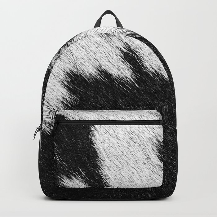 Black and White Cow Fur Detail (Digitally Created) Backpack