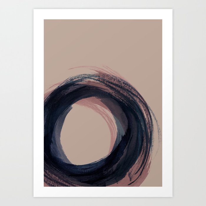 Strokes 5C | Enso Circle Abstract Art Print