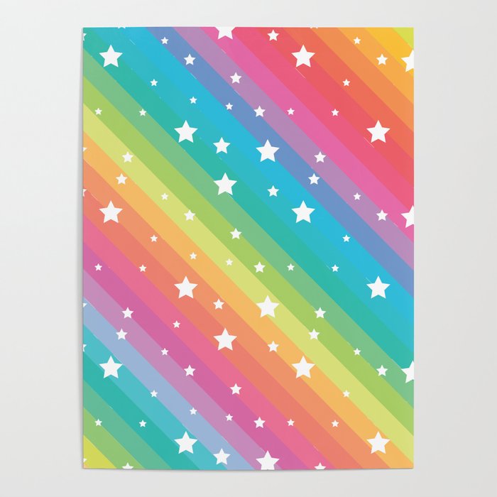 Rainbows & Stars Poster