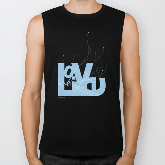 Love & Live (lines1) Biker Tank