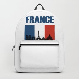 France Travel - French Flag Backpack