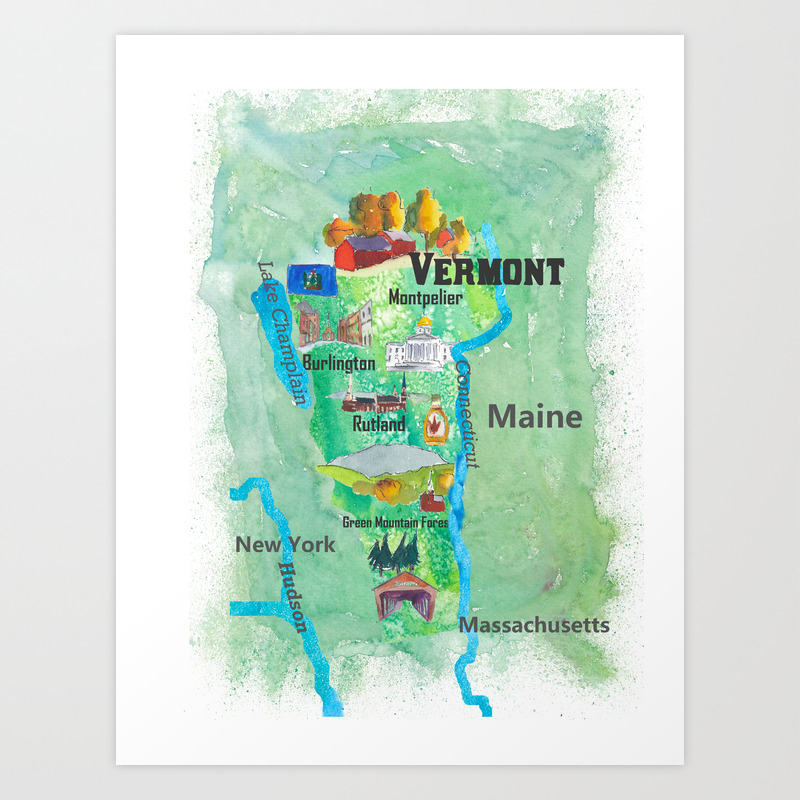 NEW U.S Travel Poster Vermont