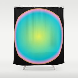 Space Gradient in Turquoise Shower Curtain