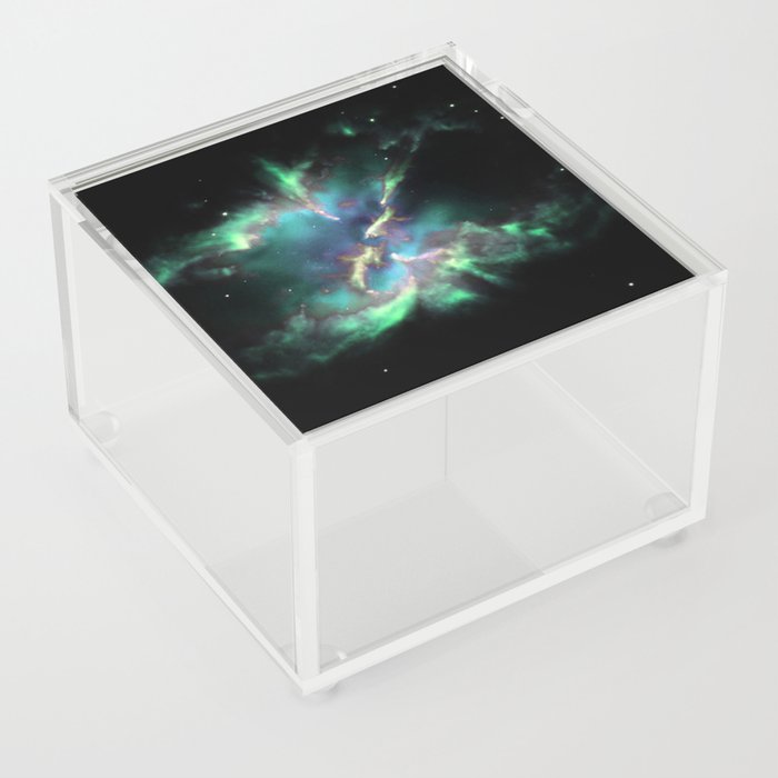 Mint Green Periwinkle Planetary Nebula ngc_2818  Acrylic Box
