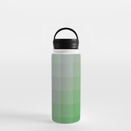 geometric pixel square pattern abstract background in green Water Bottle